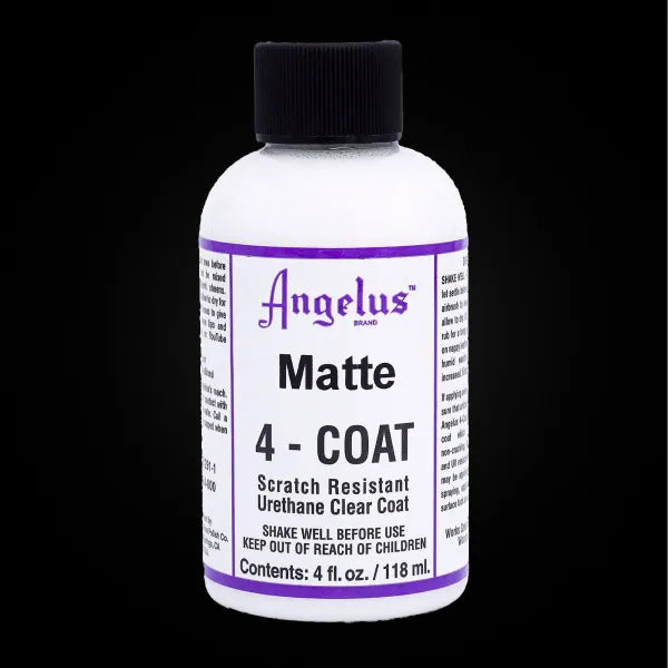 Angelus Matte 4-Coat Urethan-Klarlack (118ml / 4oz) – kratzfeste Versiegelung für Leder