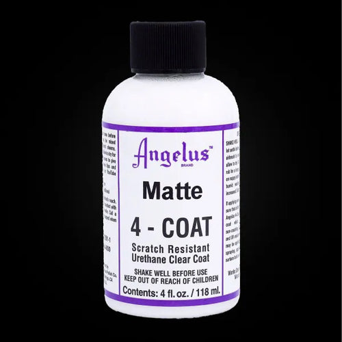 Angelus Matte 4-Coat Urethan-Klarlack (118ml / 4oz) – kratzfeste Versiegelung für Leder