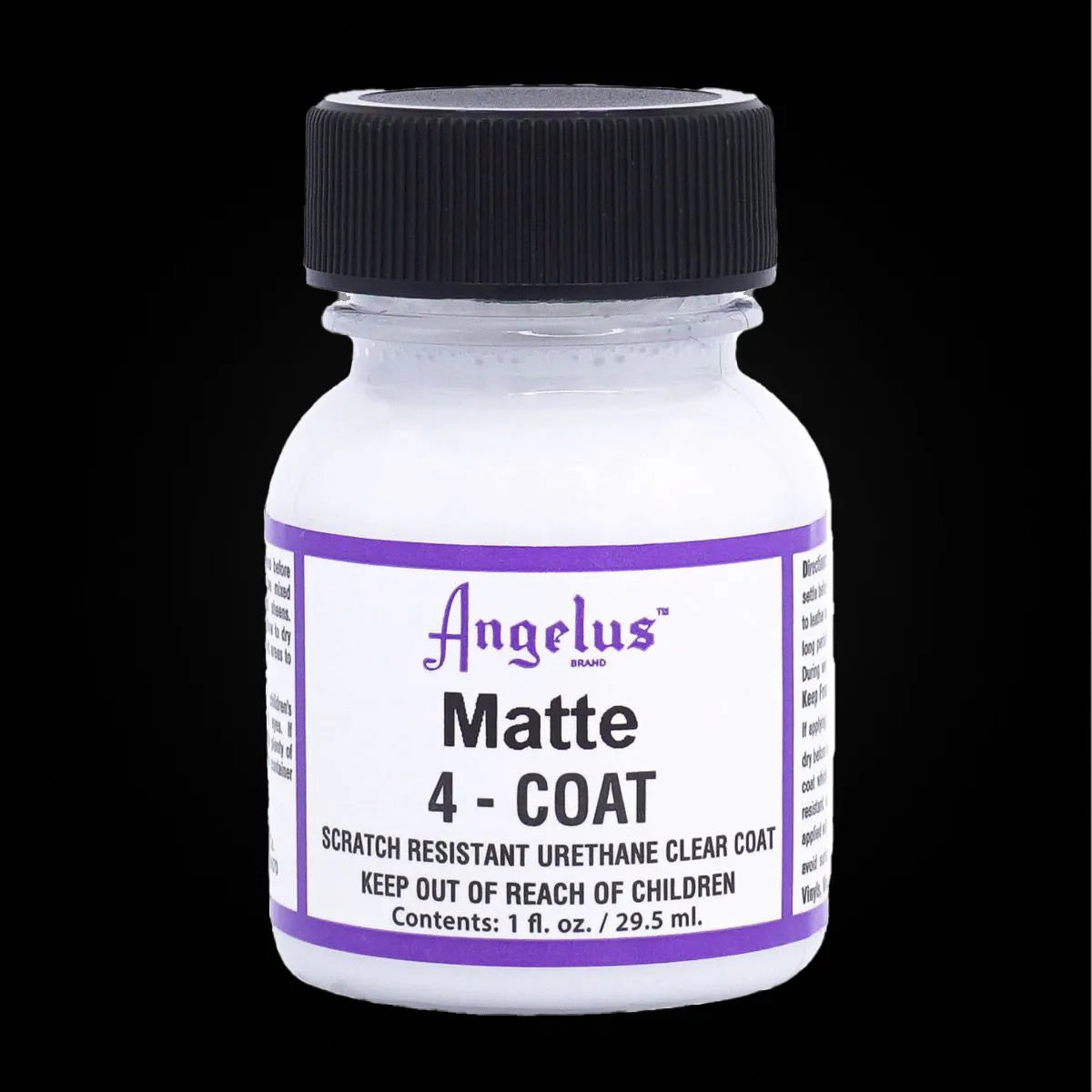 Angelus Matte 4-Coat Urethan-Klarlack (29,5ml / 1oz) – kratzfeste Versiegelung für Leder