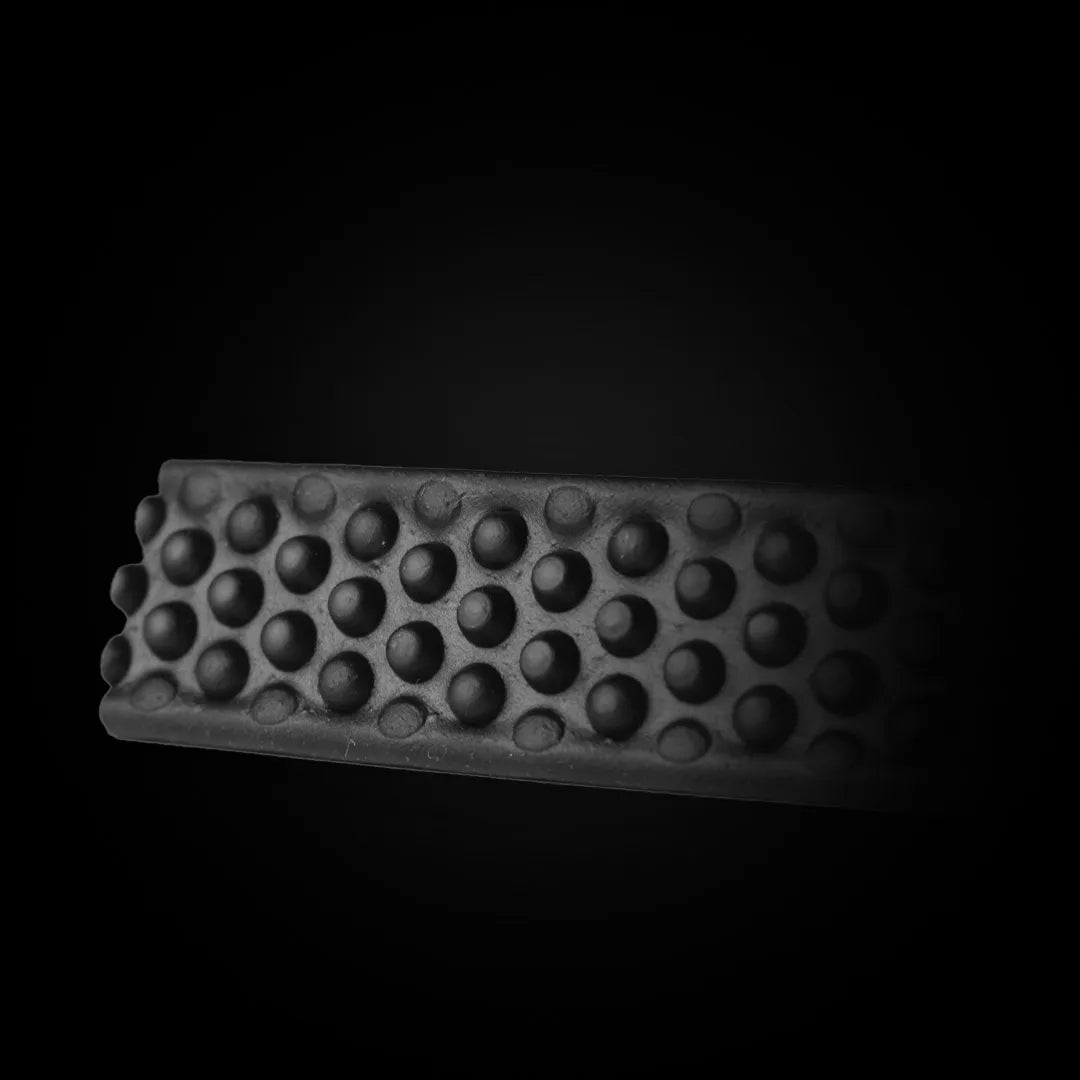Schwarzes BioThane Super Rein Grip QT Band (BL-Single, detaillierte Grip-Struktur)