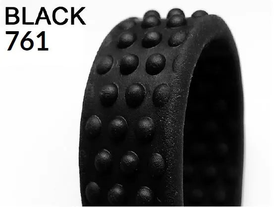 Schwarzes BioThane Super Rein Grip QT Band (BL761, genoppte Grip-Oberfläche)