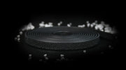 BioThane Beta Super Heavy Pebble Band auf Rolle (schwarz, strukturierte Pebble-Oberfläche, Heavy-Duty Material)