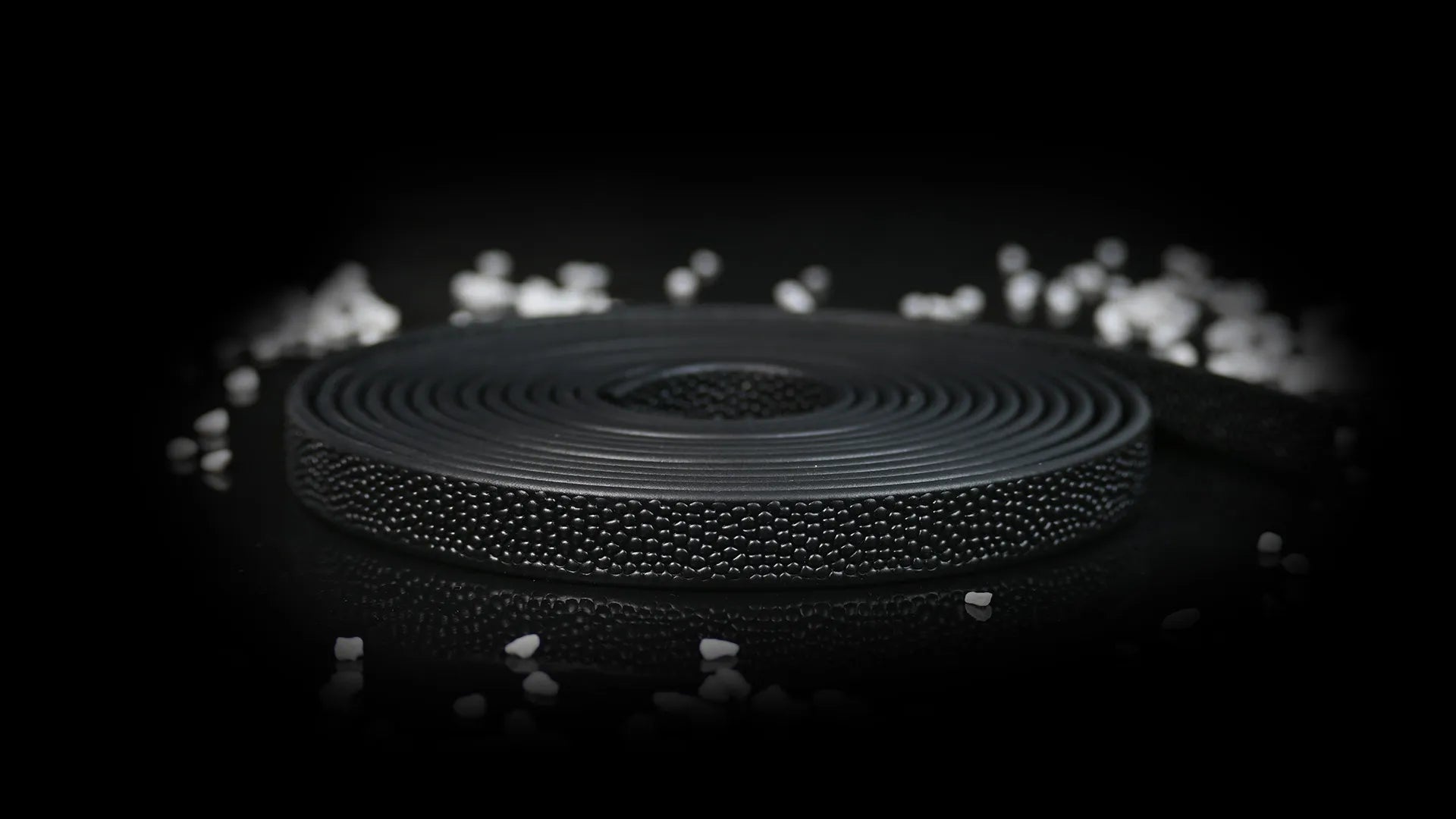 BioThane Beta Super Heavy Pebble Band auf Rolle (schwarz, strukturierte Pebble-Oberfläche, Heavy-Duty Material)
