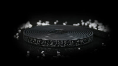 BioThane Beta Super Heavy Pebble Band auf Rolle (schwarz, strukturierte Pebble-Oberfläche, Heavy-Duty Material)