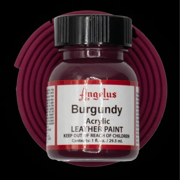 Angelus Burgundy Lederfarbe mit bordeauxfarbenem BioThane Band