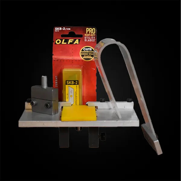 Cutter-Set mit Schneidewerkzeug, Führung und OLFA-Klingen für präzises Schneiden von Leder- und BioThane-Streifen