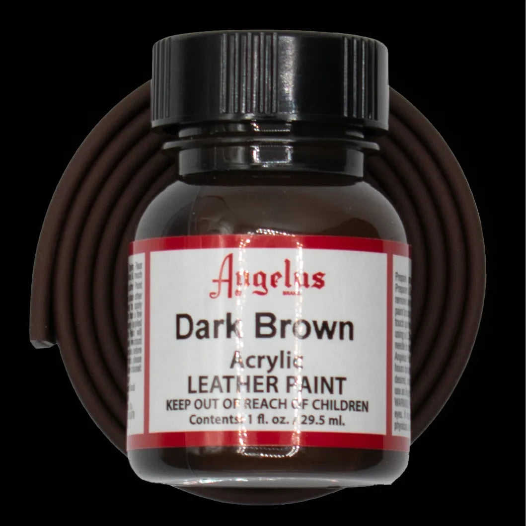 Angelus Dark Brown Lederfarbe mit braunem BioThane Band