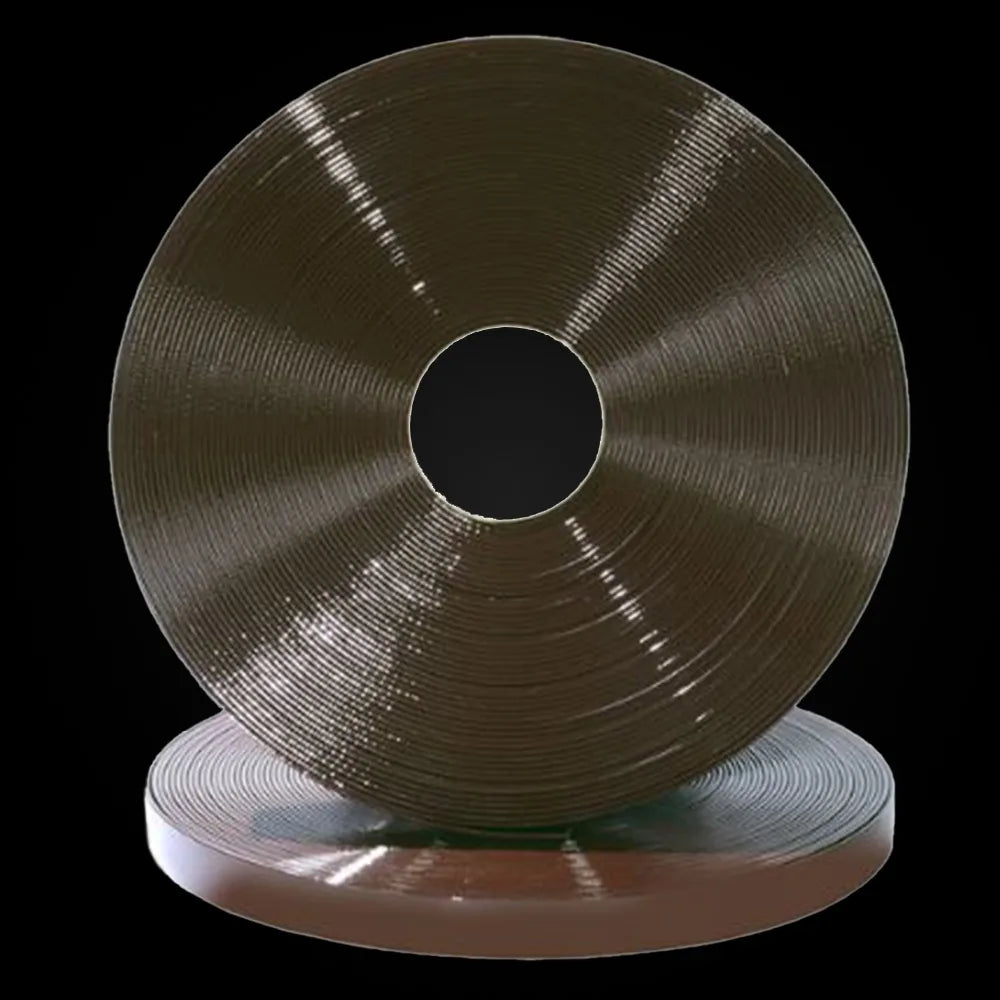 Braune BioThane-Gurtbandrolle, glattes beschichtetes Bandmaterial, Gold-BR104