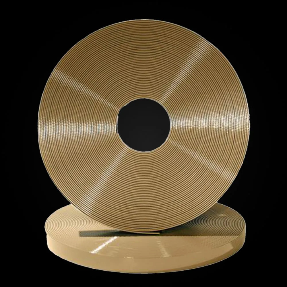 Beige BioThane-Gurtbandrolle, glattes beschichtetes Bandmaterial, Gold-TE102