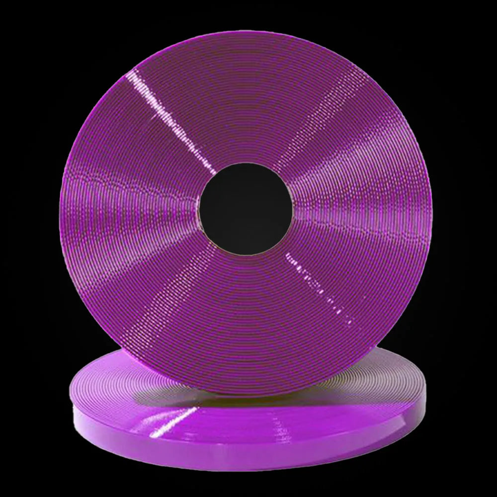Violette BioThane-Gurtbandrolle, glattes beschichtetes Bandmaterial, Gold-VI312