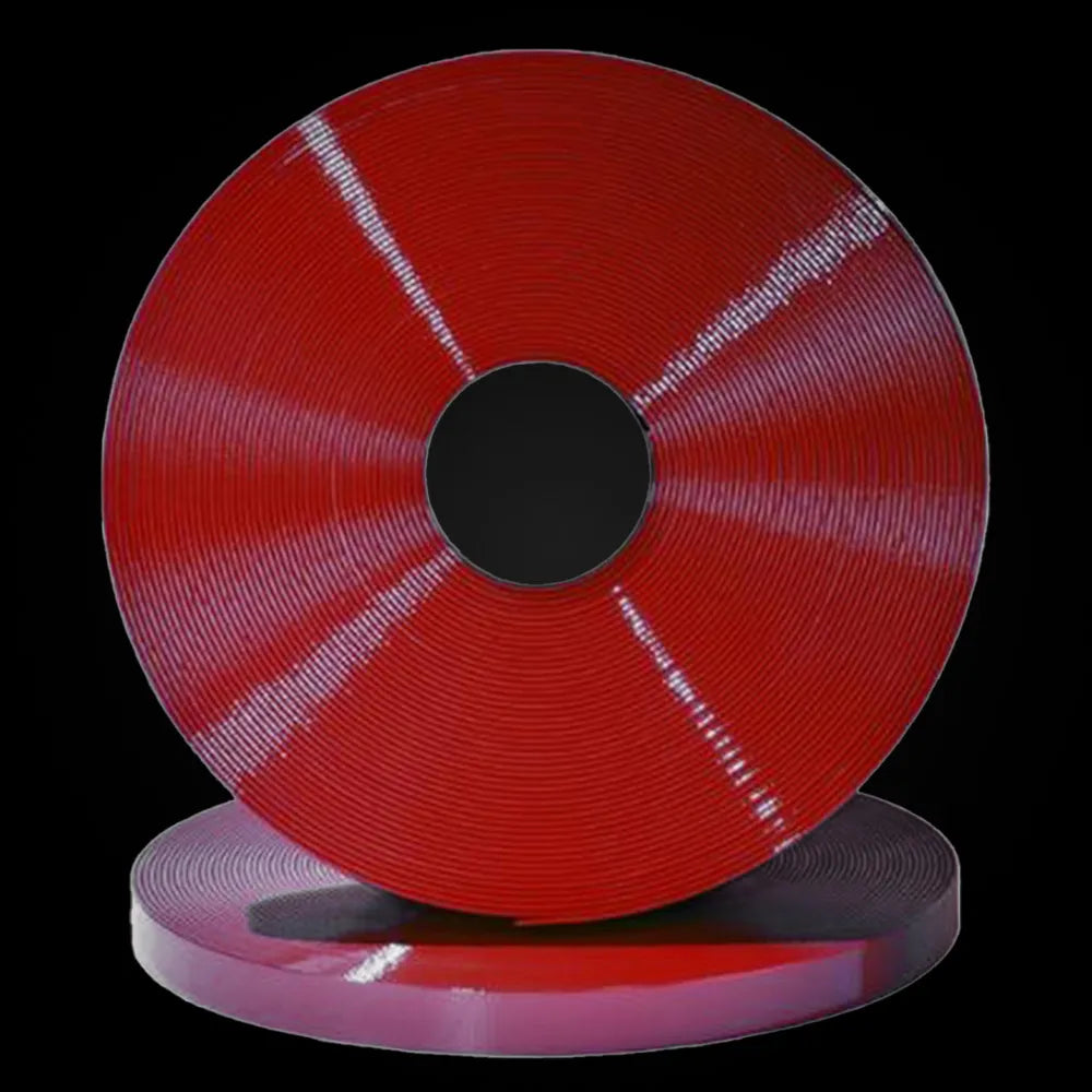 Rote BioThane-Gurtbandrolle, glattes beschichtetes Bandmaterial, Gold-WN101