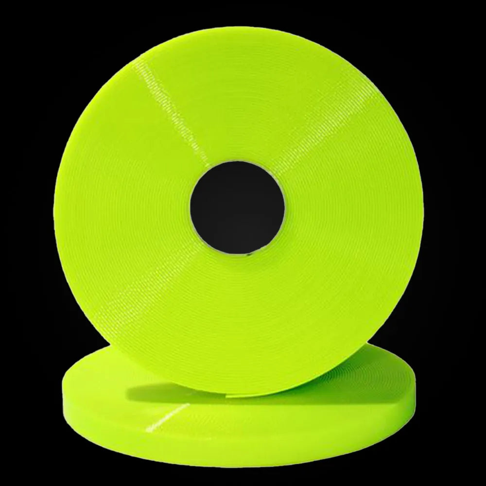 Neon-gelbe BioThane-Gurtbandrolle, glattes beschichtetes Bandmaterial, Gold-YE317