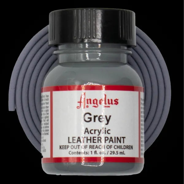 Angelus Grey Lederfarbe mit grauem BioThane Band