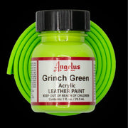 Angelus Grinch Green Lederfarbe mit neongrünem BioThane Band