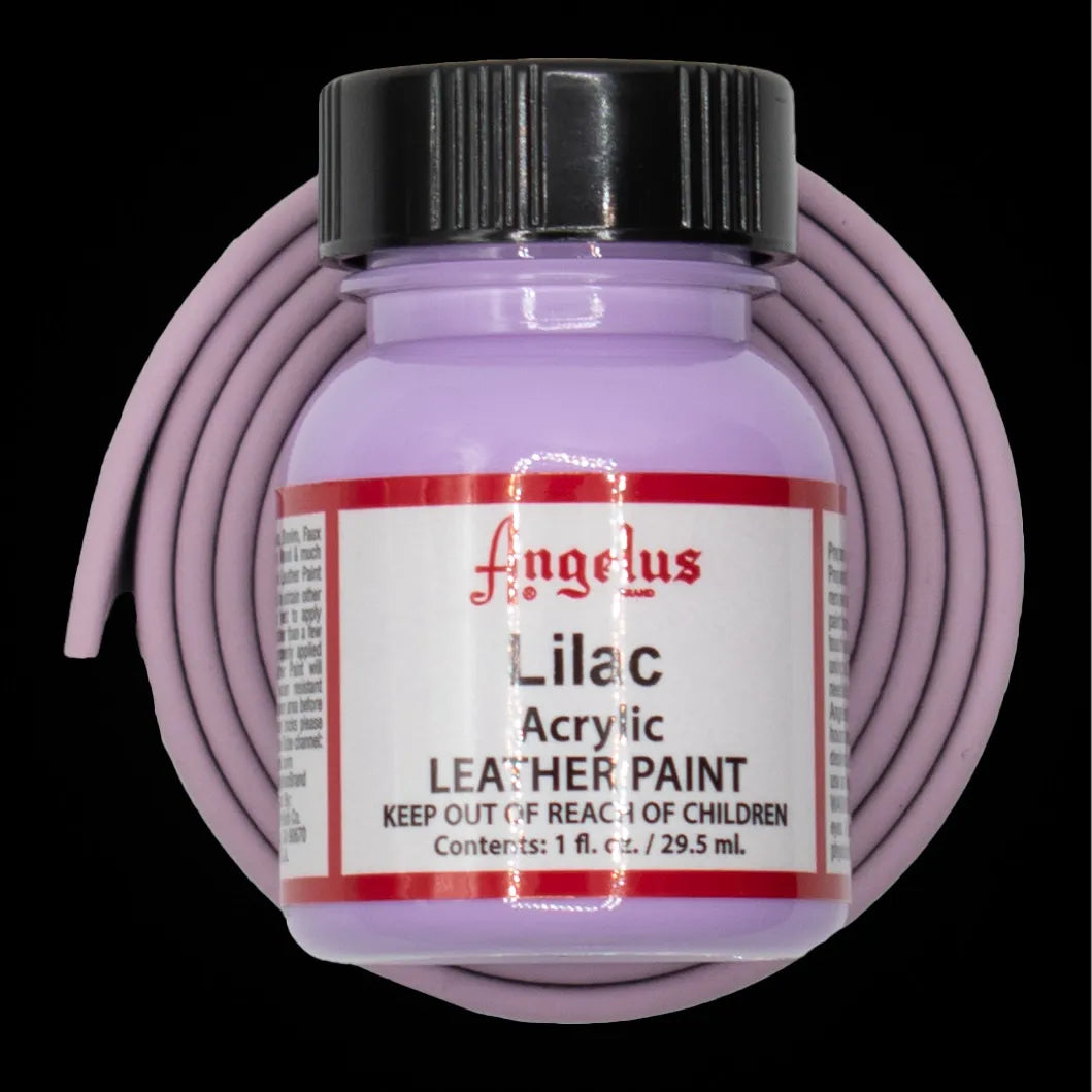 Angelus Lilac Acryl Lederfarbe mit lila BioThane Band