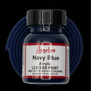 Angelus Navy Blue Acryl Lederfarbe mit dunkelblauem BioThane Band