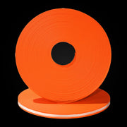 Orangenes BioThane Reflexband auf Rolle mit reflektierendem Mittelstreifen (OR522, hohe Sichtbarkeit, robuste Oberfläche)