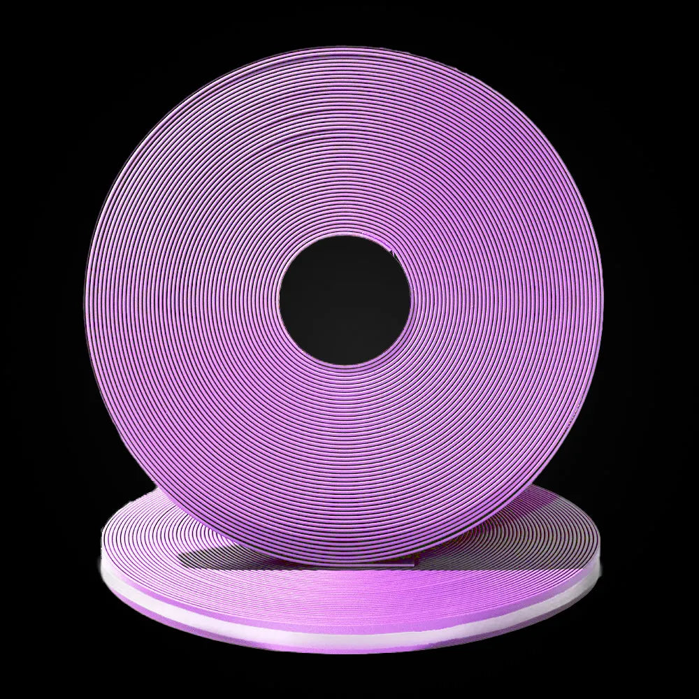 Lila BioThane Reflexband auf Rolle mit reflektierendem Mittelstreifen (PU524, hohe Sichtbarkeit, robuste Oberfläche)