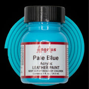 Angelus Pale Blue Acryl Lederfarbe mit hellblauem BioThane Band