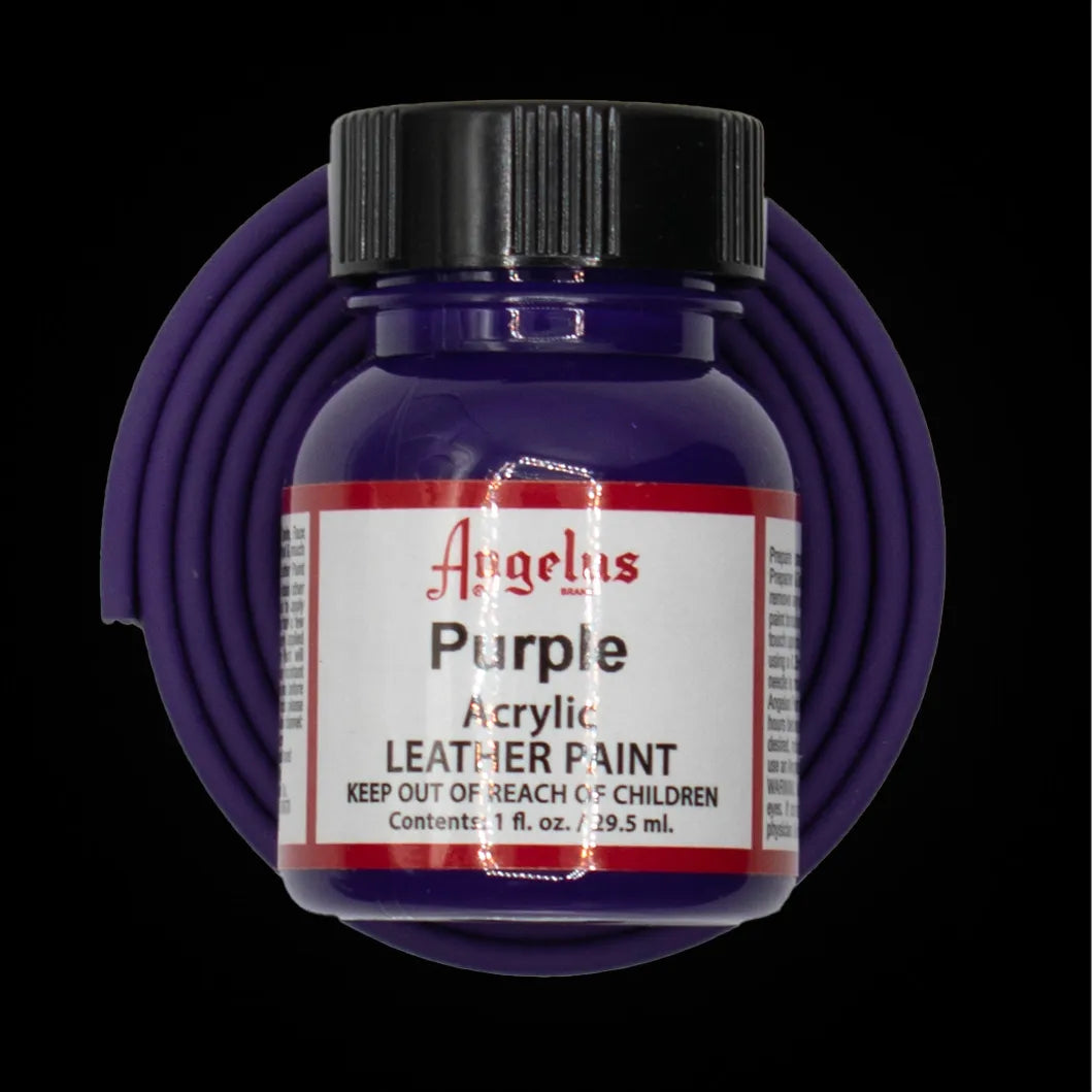Angelus Purple Acryl Lederfarbe mit lila BioThane Band