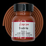 Angelus Saddle Acryl Lederfarbe mit braunem BioThane Band