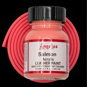 Angelus Salmon Acryl Lederfarbe mit lachsfarbenem BioThane Band
